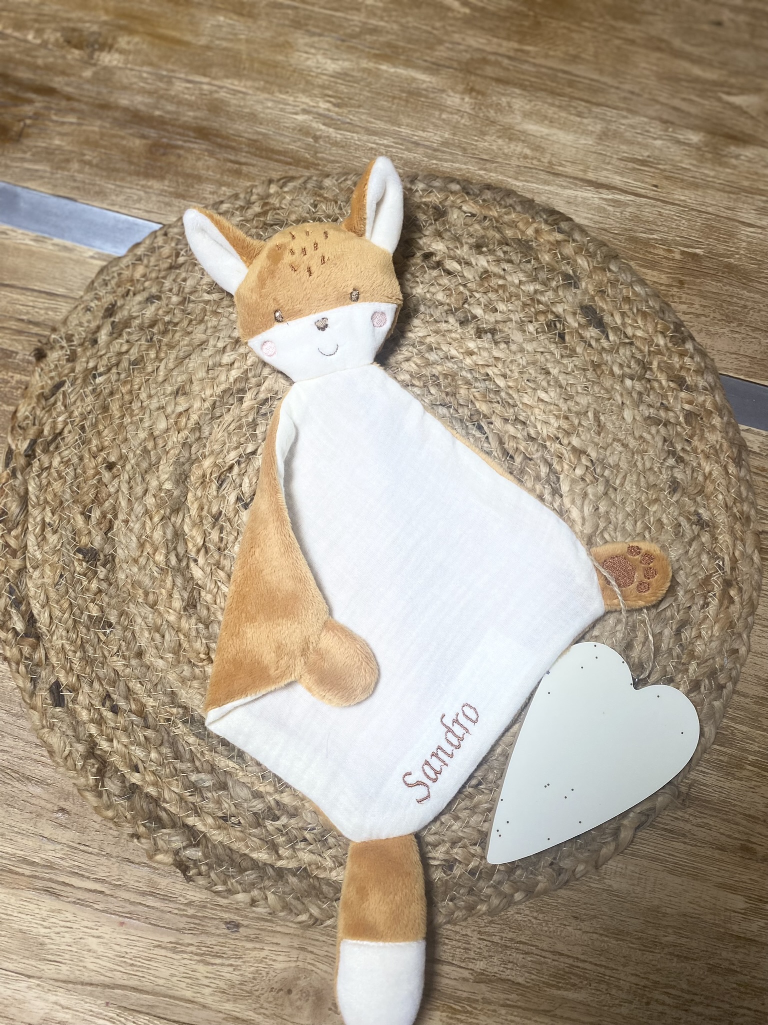 Fuchs Schmusetuch personalisiert.